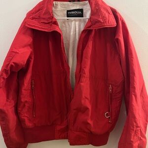 Vintage Tyrolia By Head Women’s Jacket Cotton Lined Full Zip Red Size L